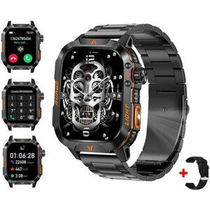 Men Smartwatch Bluetooth Call Fitness Tracker Outdoor Waterproof Tactical